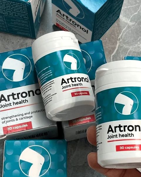 Frasco e caixa turquesa de Artronol, 30 cápsulas