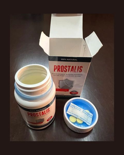Caixa e frasco de Prostalis lado a lado