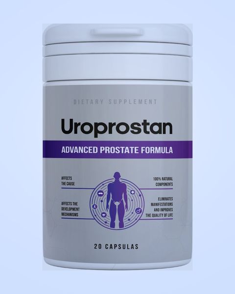 Frasco e caixa de Uroprostan sobre uma mesa